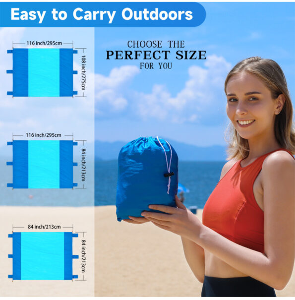 Lightweight Sandproof Beach Blanket 2
